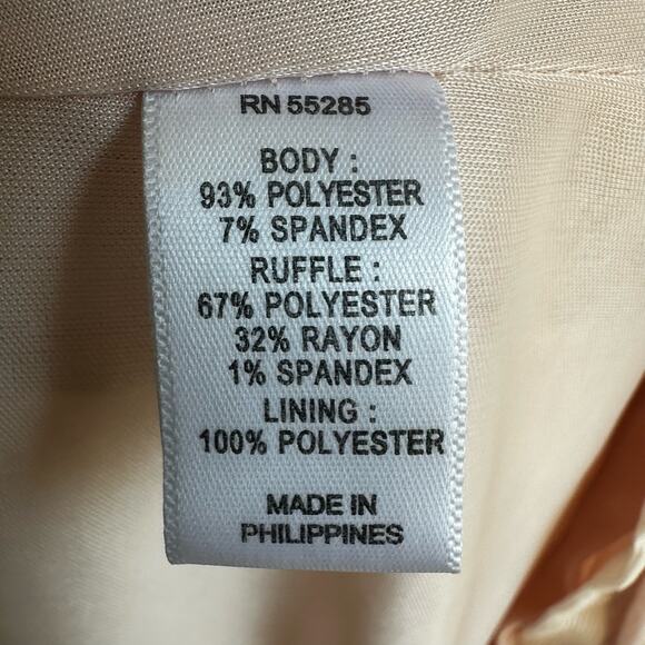 Express Strapless Ruffled Dress - Blush Pink - Size Medium - Picture 7 of 7